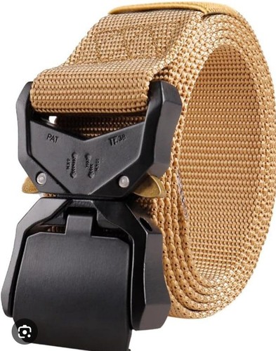 Military Belt for Men Tactical Strap Waistband Belts Quick Release Buckle Brown - Picture 2 of 7