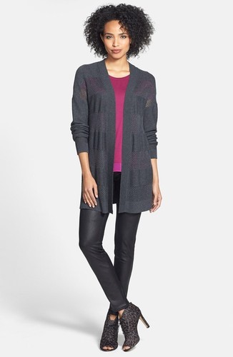 Karen Kane L73068 Navy Faux Stretch Leather Leggings Pants - MSRP $108 - Picture 5 of 6