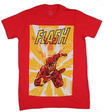 Flash (TV Show) Adult New T-Shirt - Electrified Rushing forward Flash
