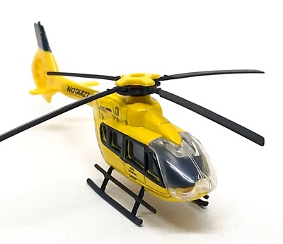 Majorette Helicopter Eurocopter EC145 - ADAC Notarzt - 4 Blades - Yellow Size 5''
