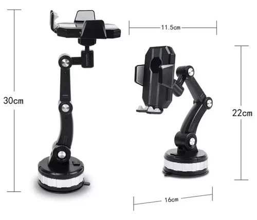 Soporte de teléfono para automóvil camión tablero de instrumentos montaje en parabrisas largo anti-vibración para teléfonos celulares - Foto 5 de 12