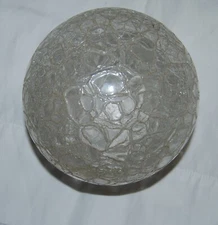 Vintage round lamp globe crackle glass "Brain" design (#2)