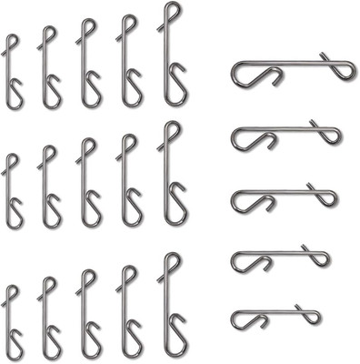 20 Stück Knotenlosverbinder Angeln 5 Größen Knotenlos Verbinder Knotenbinder Ang