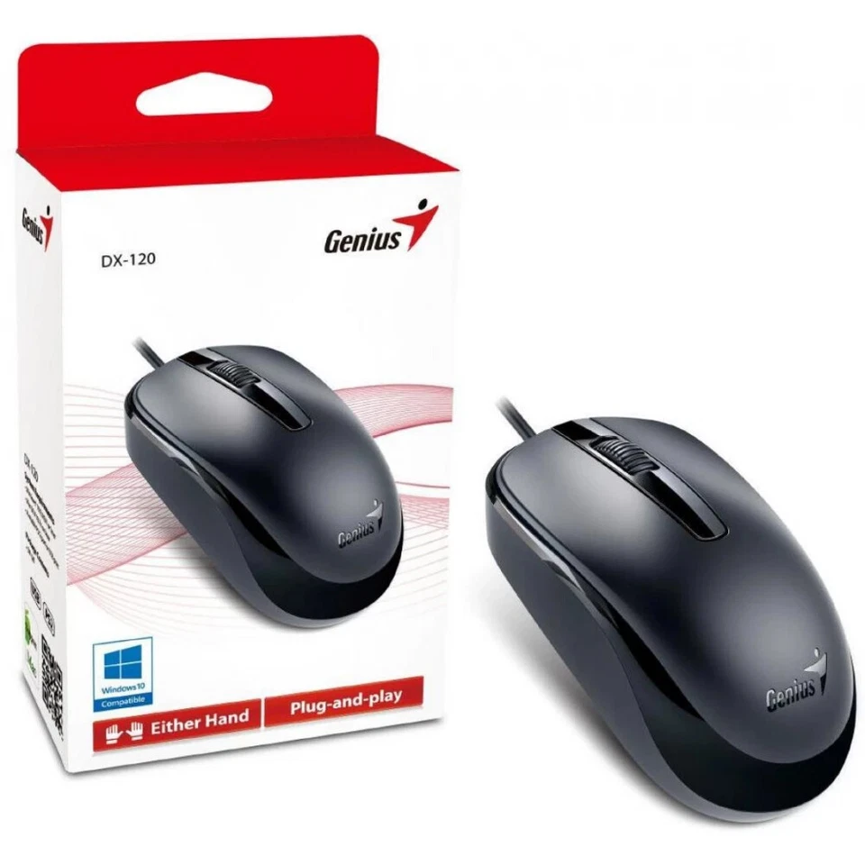 Genius Classic Wired Optical Mouse, Black - Image 4 of 4
