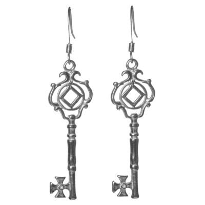 NA Narcotics Anonymous Schmuck, Symbol Ohrringe, #1193 Med. Größe, Sterlingsilber