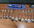Mini Souvenir Spoon Lot Vintage Antique Mixed Metal Collectible Spoons  — photo 4