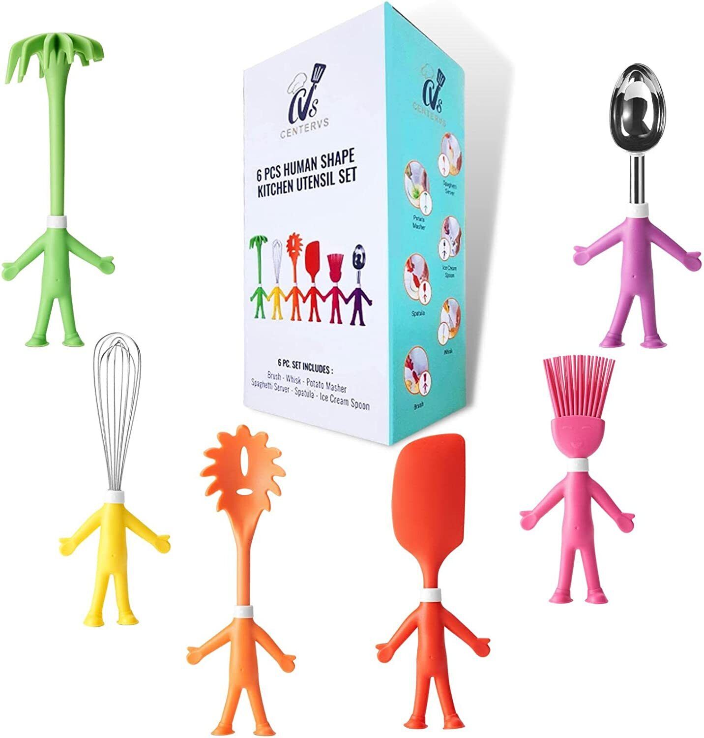 Kitchen Utensils Human Shape 6 Pcs cute kitchen accessories Cooking Gadgets