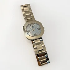 Clerc C-One Swiss Geneve Octagon Blue Mother of Pearl Case Steel Wristwatch