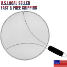 Oil Grease Splatter Screen for Frying Pan 11.3" Splash Guard Prevent Protect