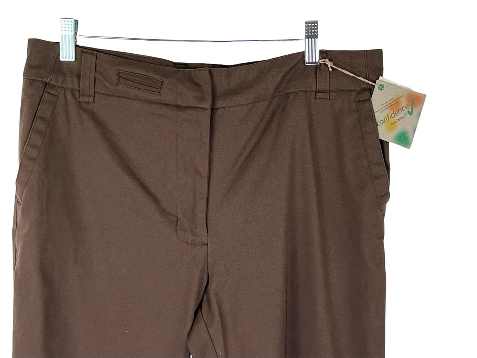 Living Planet Pants 12 Brown Womens Eco Organic Stretch Wide Leg New - Image 3 of 4