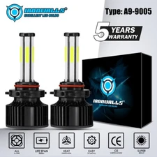 9005 HB3 360° LED Headlight Bulbs High Beam Conversion Kit 6500K 2800W 360000LM