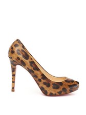 Decollete stampa Leopardo Open Toe, plateau ricoperto, tacco 120 100% Pelle I...