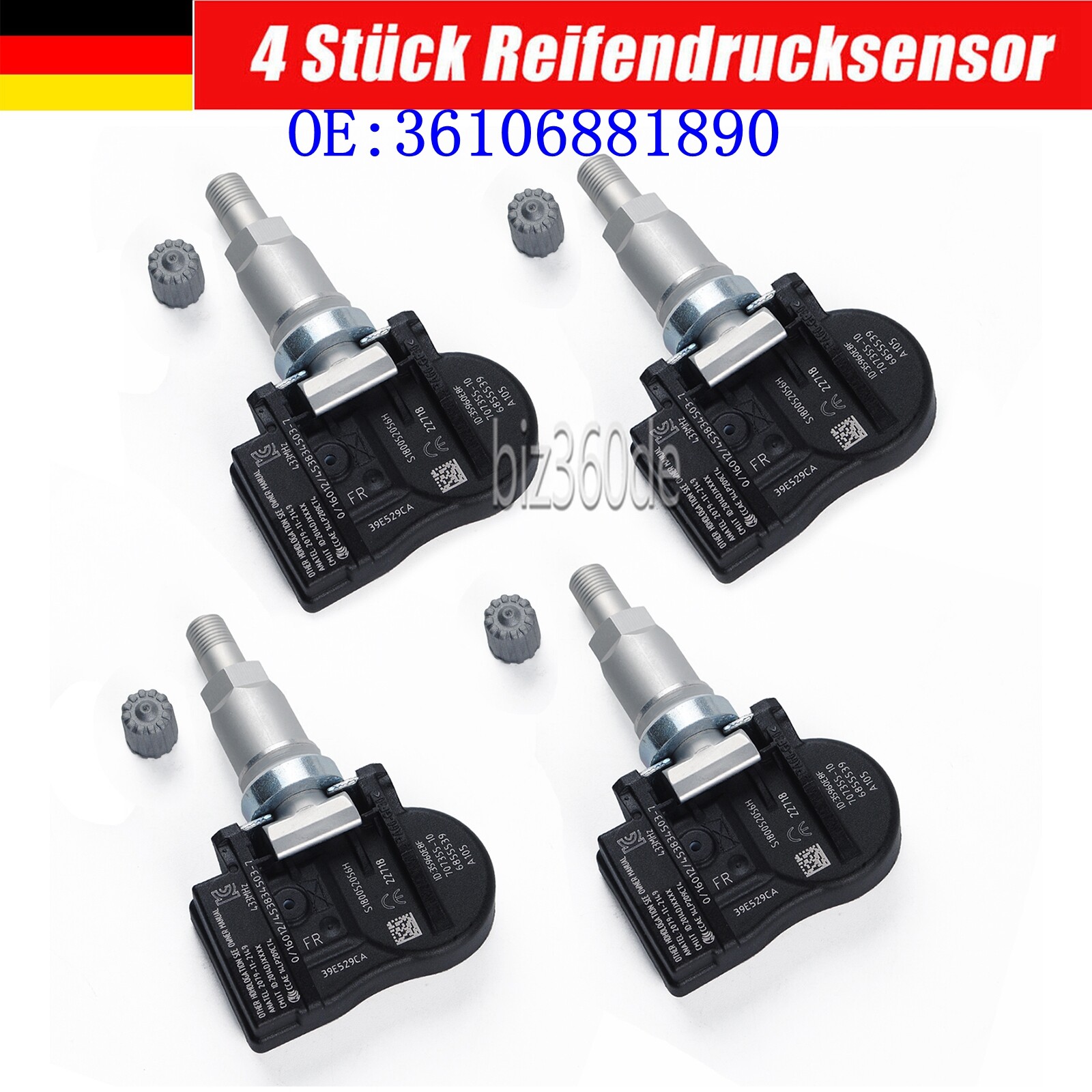 4x Reifendrucksensor Für BMW - TPMS Sensoren Kompatibel Mit 1-8er Serie