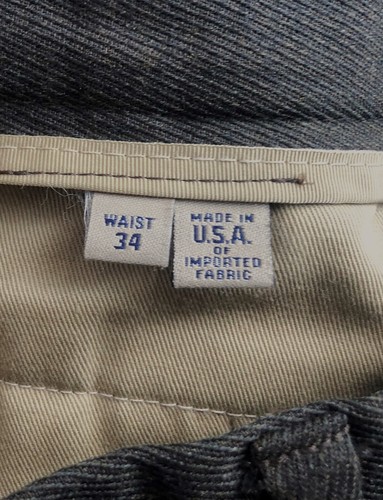 Bills Khakis M2P Pants Pleated Cuffed Twill 100% Wool 34x30 Dark Brown Made USA - Picture 8 of 12