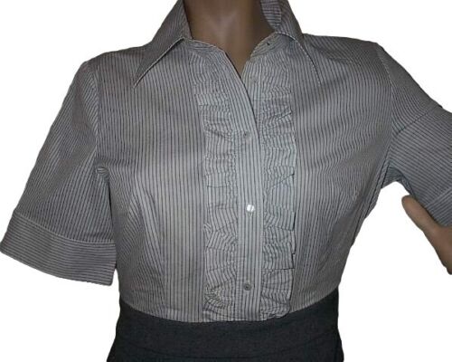 New York & Company Dress Womens XS Two-In-One gray office business career - Picture 2 of 7