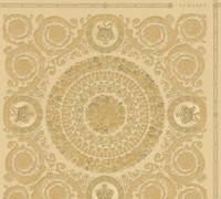 Vinyltapete Versace Home 4 Floral Kacheln Beige Gold Metallic 370554 (14,79€/1Qm