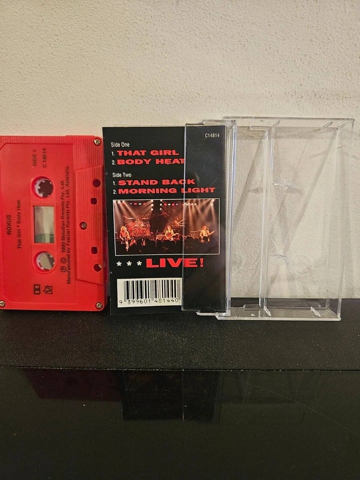 ROXUS Live! 1990 CASSETTE TAPE EP GLAM/HAIR METAL HARD ROCK RARE - Image 2 of 4