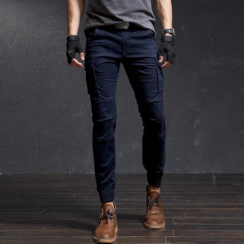Hochwertige schmale militärische Camouflage lässige taktische Cargohose Streetwear neu - Bild 21 von 28