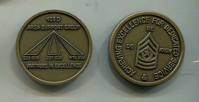 Medaille USA Commander Coin 103d Area Support Group (v v176-1)