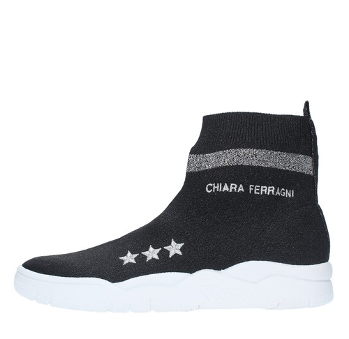 Chiara Ferragni Sneakers calza in tessuto tecnico nero - Scarpe Sneakers  alte Donna 164,99 €