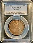 1855-O Half Dollar, Liberty Seated w/Arrows, PCGS VF-25