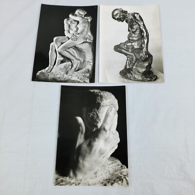 Musee Rodin Sculpture Postcard Lot Of 3 Have Wear Unposted 