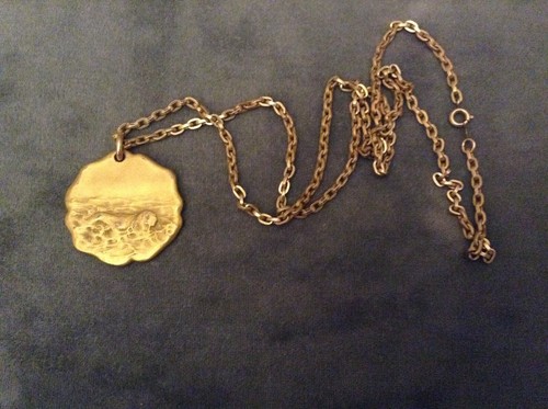 Antique robbins co attleboro swimming pendant medal - Picture 8 of 12