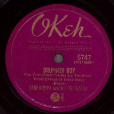 #ad GENE KRUPA DRUMMER BOY LOOKING FOR YESTERDAY OKEH 78 RPM RECORD 108 31 $17.14