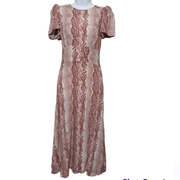 AFRM women animals printed midi dress in size M casual puff sleeves A-line | eBay AFRM women animals printed midi dress in size M casual puff sleeves A-line | eBay