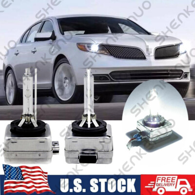 Front 6000K HID Headlight Bulbs For Lincoln MKS 2009-2016 High & Low 2x