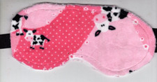 1 Sleep Eye Travel Blindfold Dark New Aid Shade Fleece pink cows