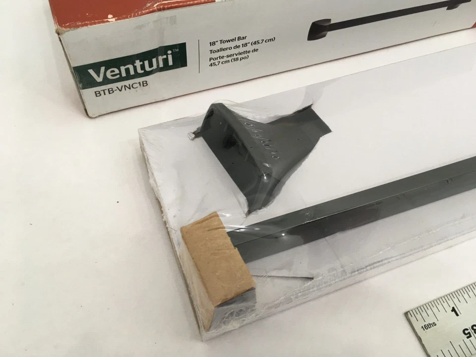(1) NUEVO Toallero Pfister Venturi 18" - NEGRO MATE - BTB-VNC1B (sw) Foto 3 de 4