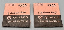 Lot 2 - QUALCO 12B1B8 BALANCE STAFF #723 WATCH PARTS Factory Sealed NOS LOT H12