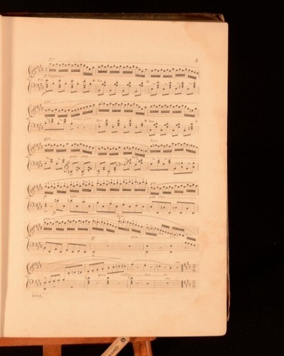 c1850 Taglioni's Favorite Shawl Dance Ballet Sheet Music In Leather Binding - Picture 4 of 7