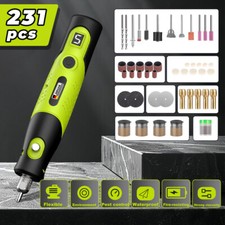 231pcs Cordless Rotary Tool 5 Speed Mini Drill Grinder Pen Compact for Engraving