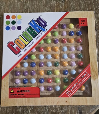 COLORKU Game Color-Sudoku Puzzle, 81 Balls, Solid Wood Board