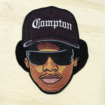 Eazy-E Chenille Patch 6-Inch Tribute, Iron-On & Sew-On Hip Hop Icon, West Coast