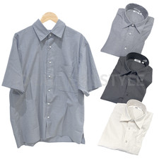 UNIQLO U Boxy Shirt S-4XL Gray Black Natural Short-Sleeve Men 482497 NWT
