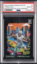 2024 PANINI DONRUSS OPTIC DOWNTOWN! BLACK PANDORA #3 TYREEK HILL 16/25 PSA 10