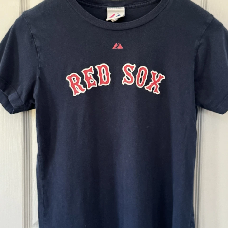 Camiseta deportiva Majestic Boston Red Sox Dustin Pedroia 15 juvenil talla grande Foto 3 de 4