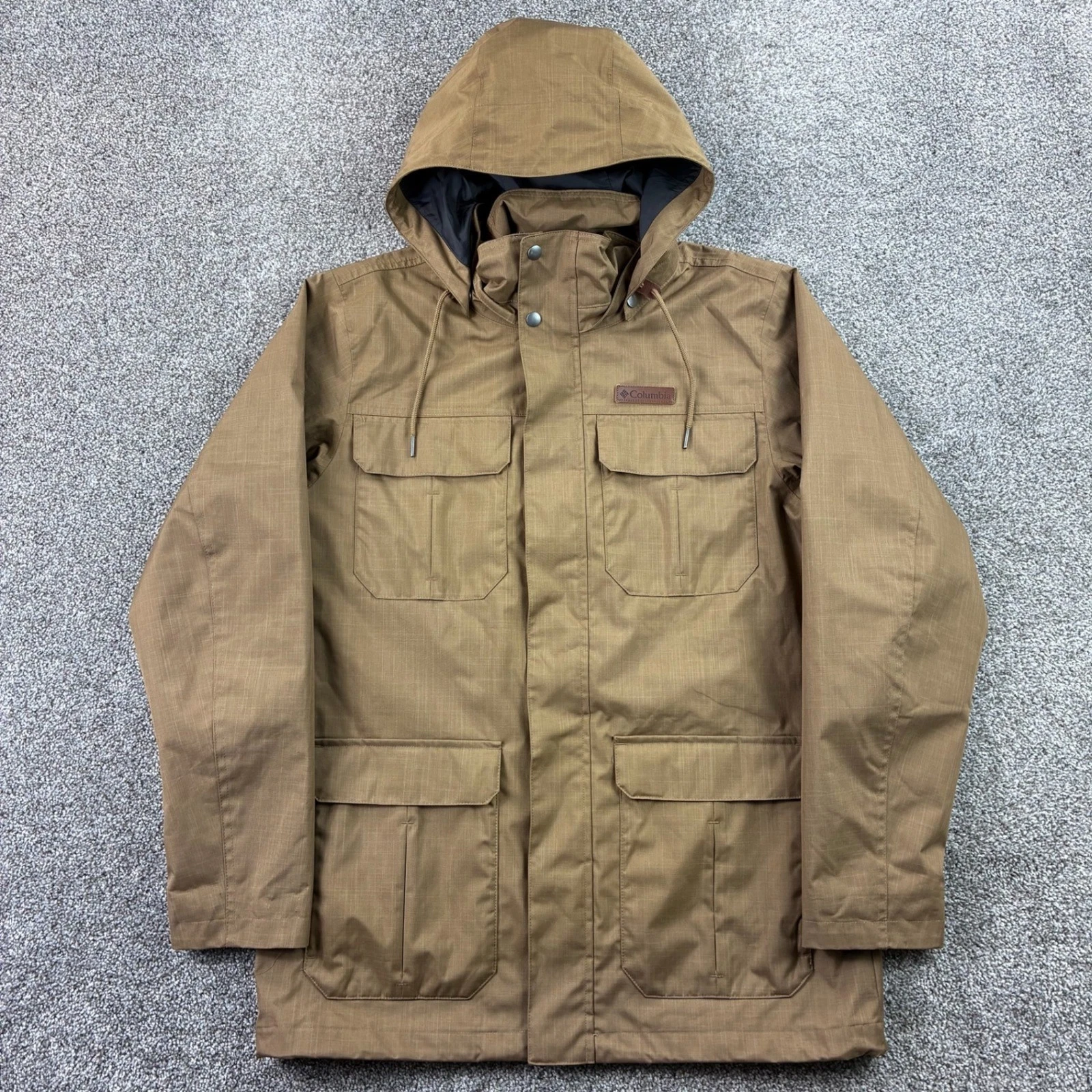 Columbia Jacket Mens Medium Brown Omni-Tech Waterproof Landroamer XM1166