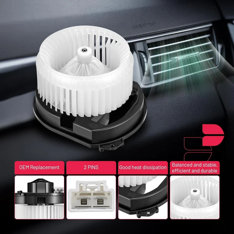 Motor soplador de aire acondicionado con ventilador para Jeep Grand Cherokee 2014-2020 Chrysler 200 2015-2017 Foto 4 de 4