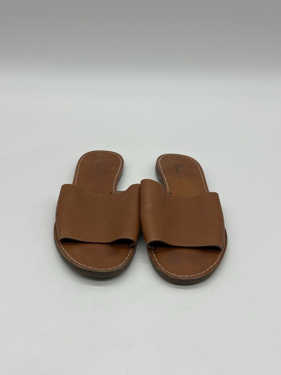 Madewell The Boardwalk Post Womens Size 6M Brown Leather Flat