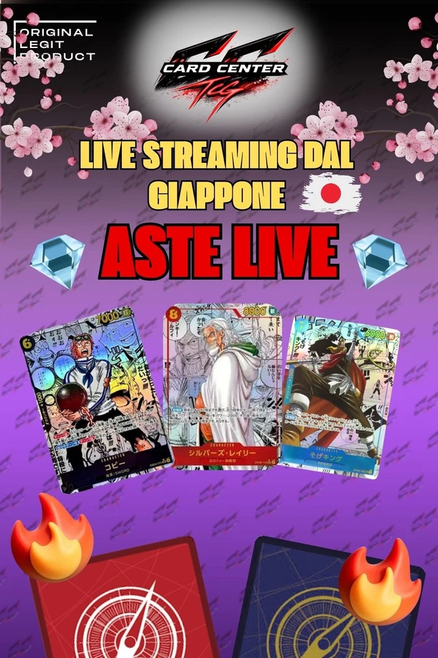 ASTE ONE PIECE IN DIRETTA DAL GIAPPONE!!! MINIMO CARTA PROMO/LEADER