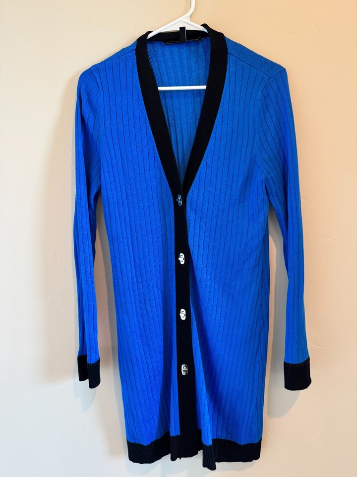 white-house-black-market-women-blue-ribbed-duster-cardigan-medium