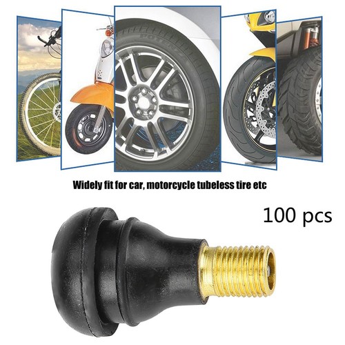 100 Pcs Car Motorcycle Universal Replacement Snap In Tire Tyre Valve Stem - Picture 6 of 13