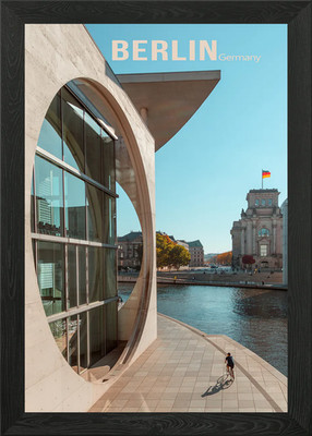 Berlin, Germany Architecture and Ri Framed Wall Art Poster Canvas Print Picture