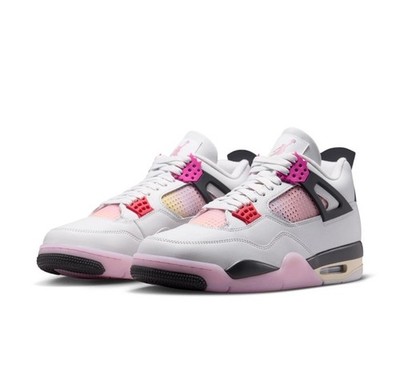 AIR JORDAN 4 RETRO JA1135-100 WHITE/FIRE PINK-ANTHRACITE-SIZE 11