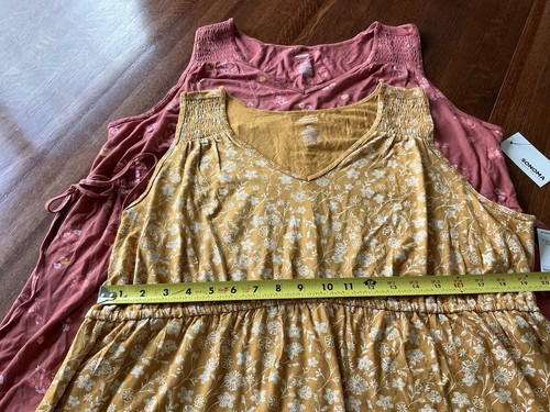 2 Sonoma Damen-Umstands-Tanktops Größe XL & beide Blumenmuster neu mit Etikett - Bild 3 von 10