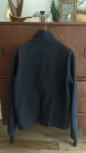 Hand Made In USA Imogene + Willie Wool Chore Jacket Men's SMALL Blue Black  image 8
